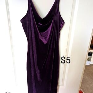 Elegant Purple Velvet Dress